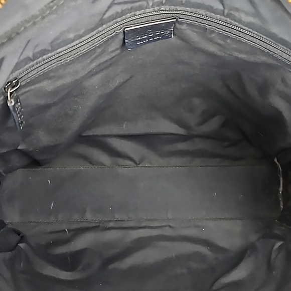 Authentic Gucci Monogram Handbag Tote Black on Black - Picture 10 of 16